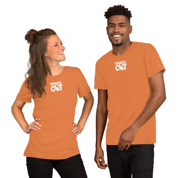 Travel Cat Colors Short-Sleeve Unisex T-Shirt - Burnt Orange