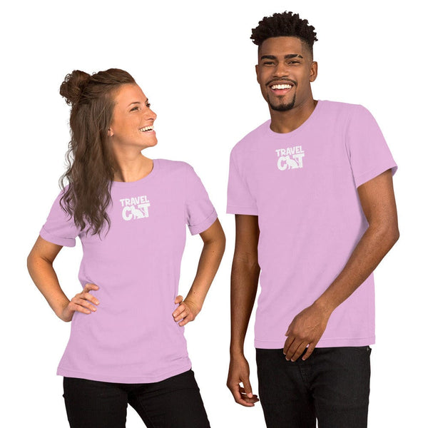 Travel Cat Colors Short-Sleeve Unisex T-Shirt - Lilac