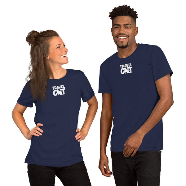 Travel Cat Colors Short-Sleeve Unisex T-Shirt - Navy