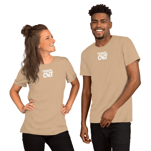 Travel Cat Colors Short-Sleeve Unisex T-Shirt - Tan